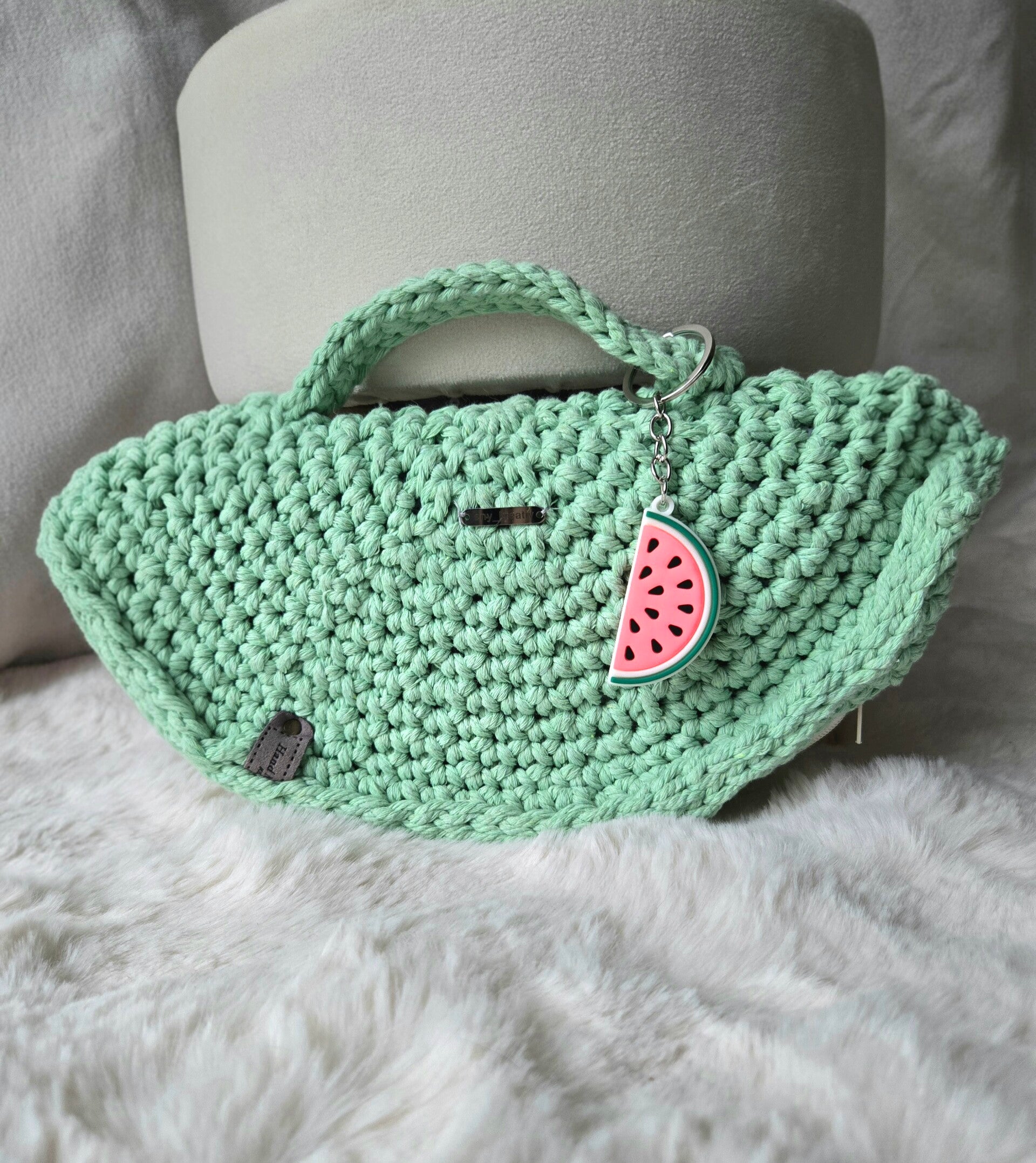 HALF MOON - Elegante halbrunde Damen Clutch aus Baumwolle für Events & Feste