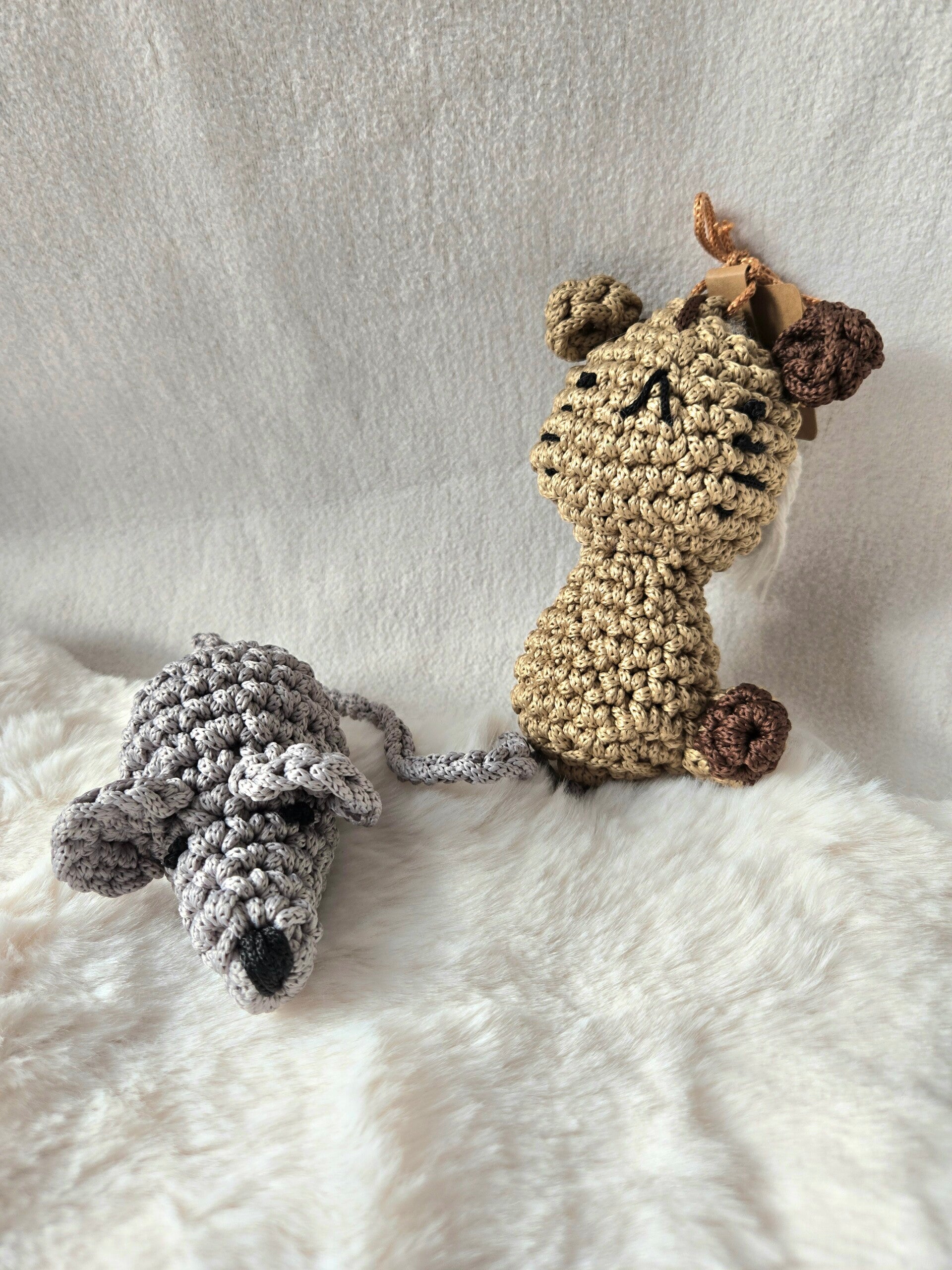Lesezeichen XXL Katze mit Maus