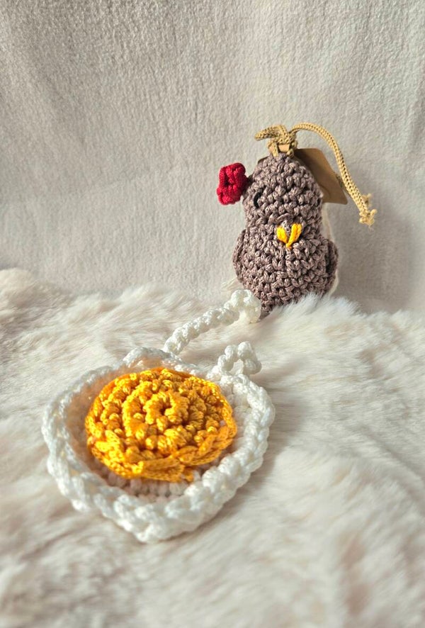 Lesezeichen XXL Huhn mit Spiegelei