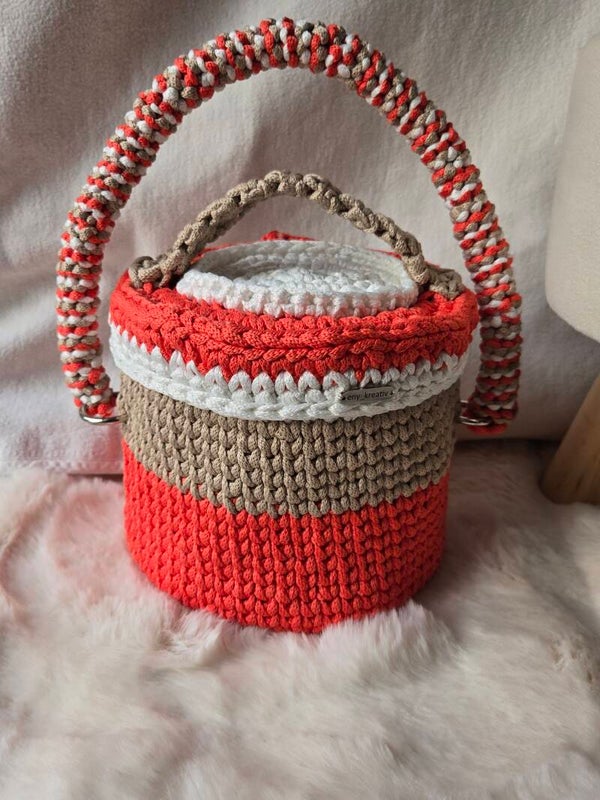 BELLA CESTA – elegante Bucket-Tasche mit Deckel und Innenfutter