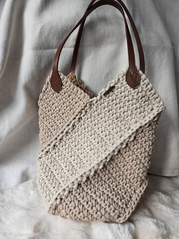 TWISTA NATURA – moderne Tasche mit gedrehtem Design in Naturtönen