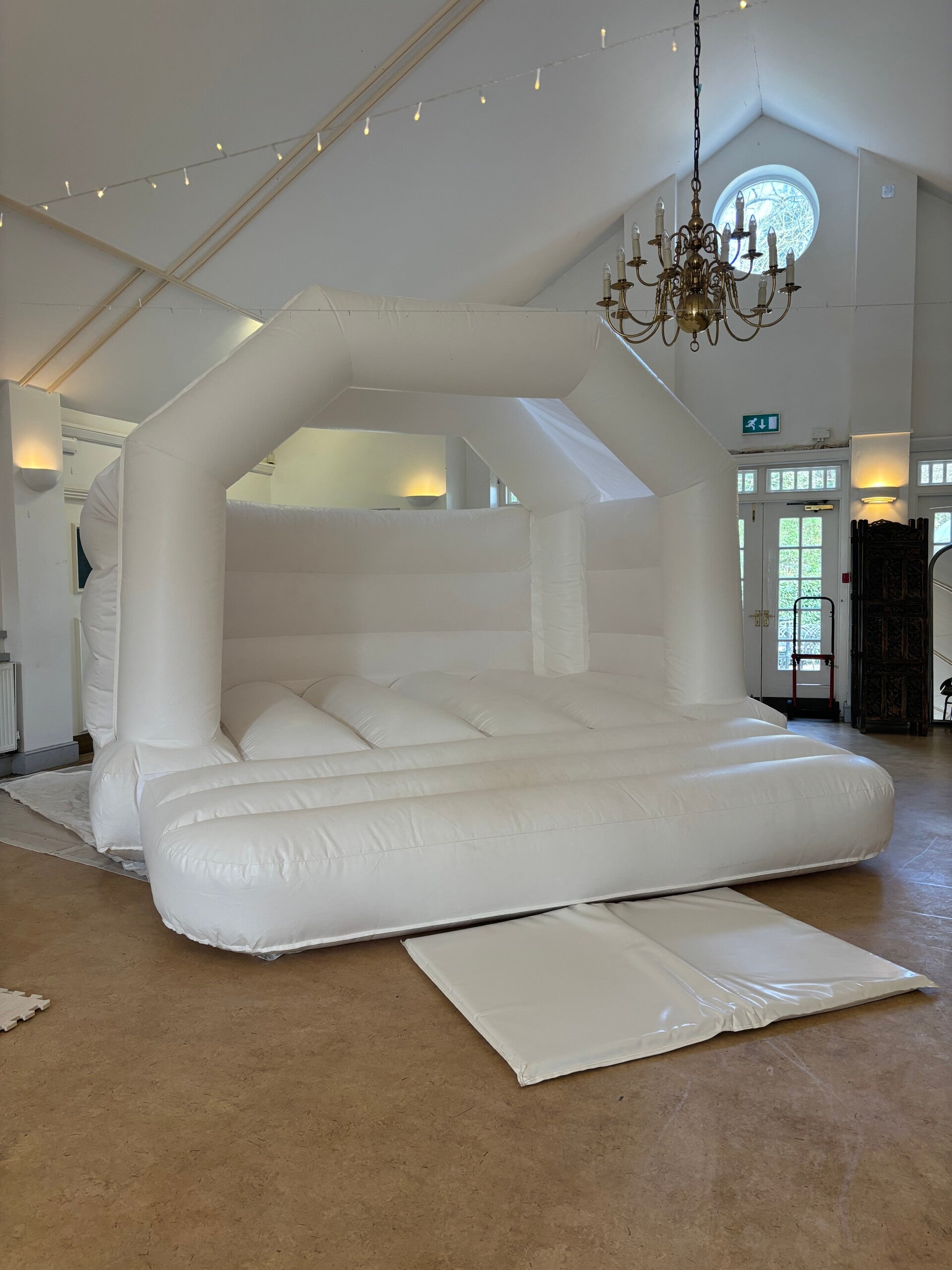 Plain White bouncy castle
