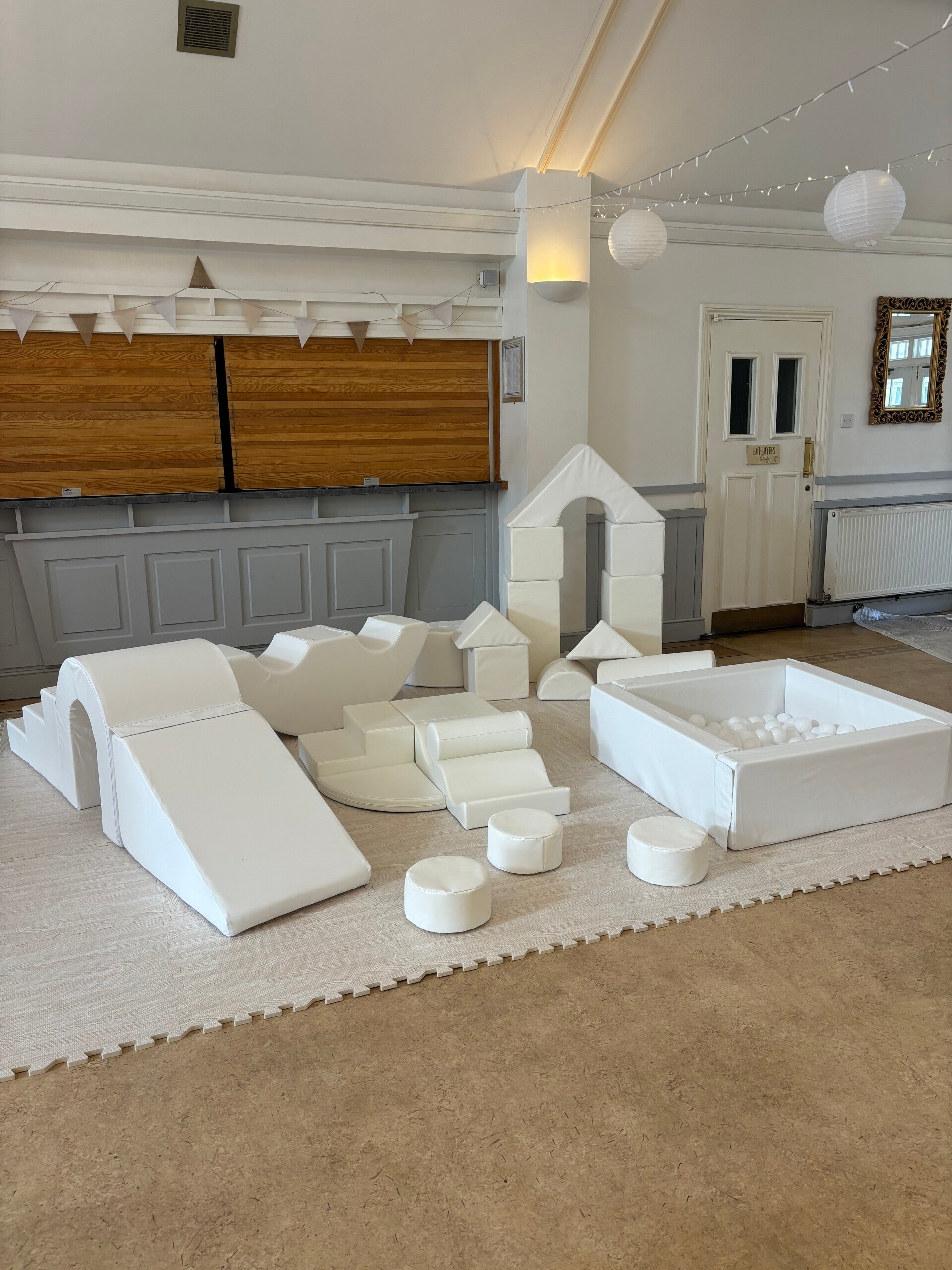 White classic soft play set