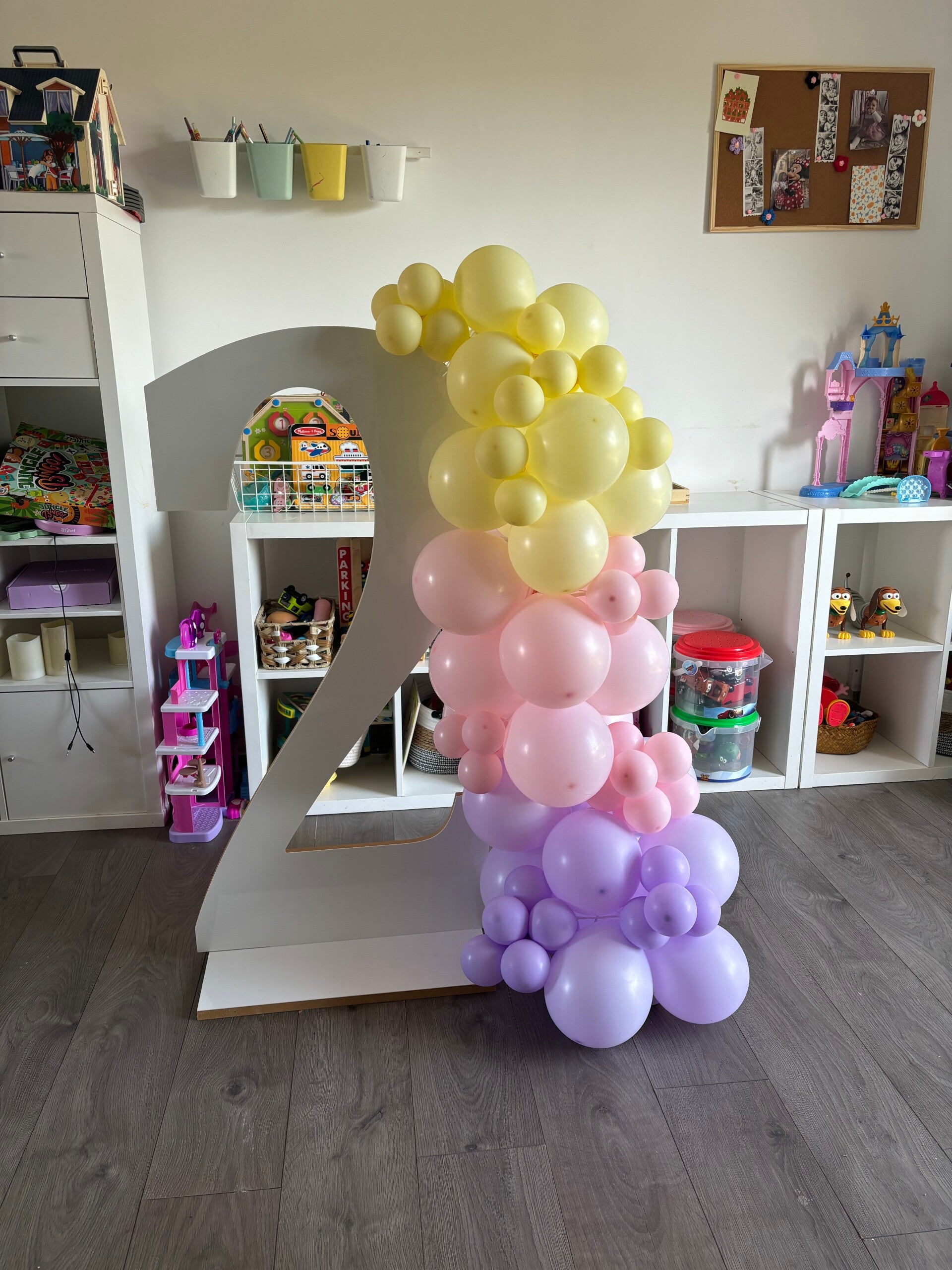 4ft Wooden Number Balloon Arch