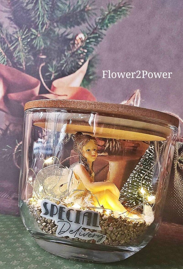 Glazen kerstpot
