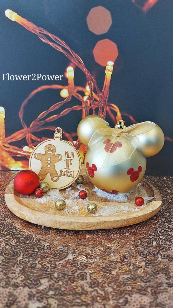 Kerstplank Mickey