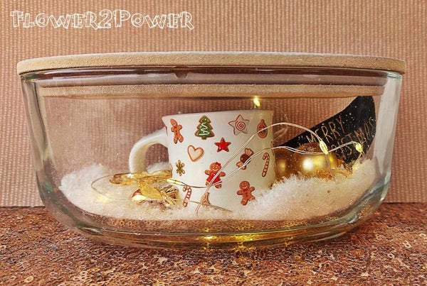 Glazen kerstpot