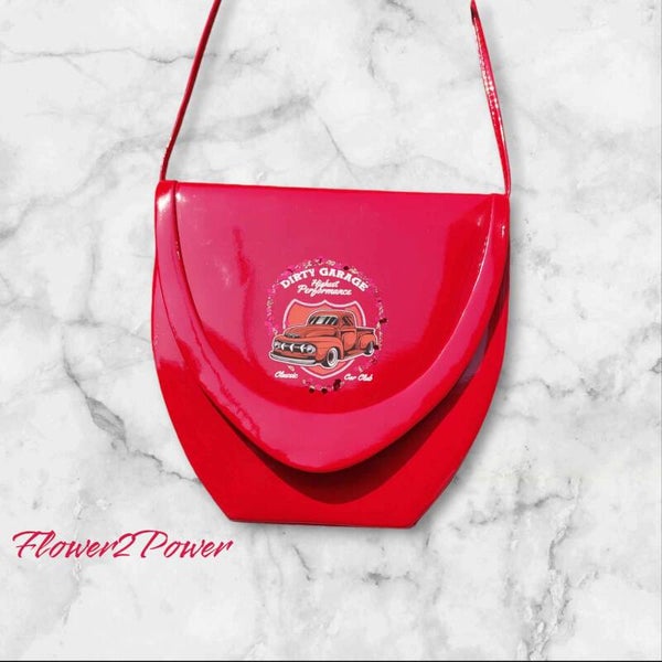 Handtas rood vintage car