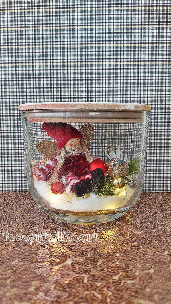 Glazen kerstpot