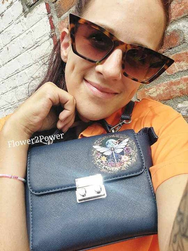Handtas donkerblauw Libelle