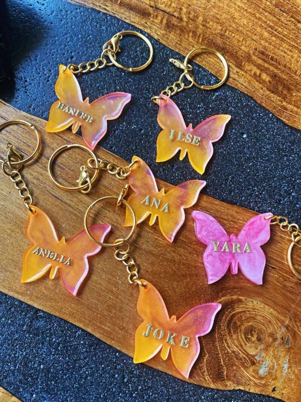 Epoxy gepersonaliseerde Sleutelhanger