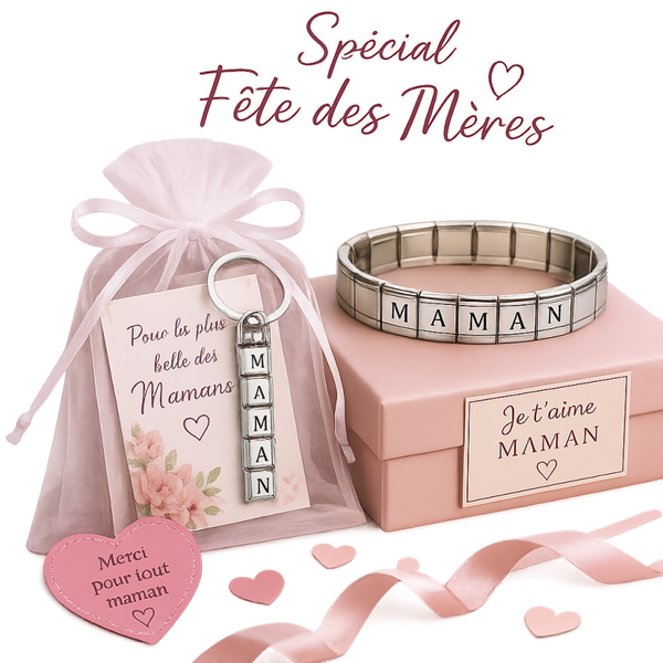 ✨Bracelet + Porte clef ✨ en cadeau un joli emballage en tissu