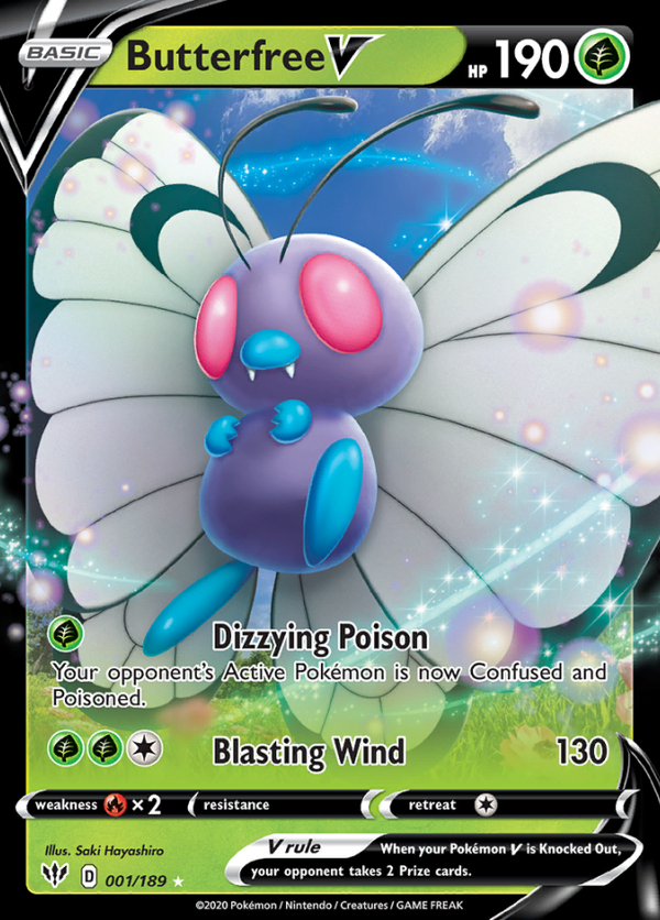 Butterfree V 001/189 Darkness Ablaze