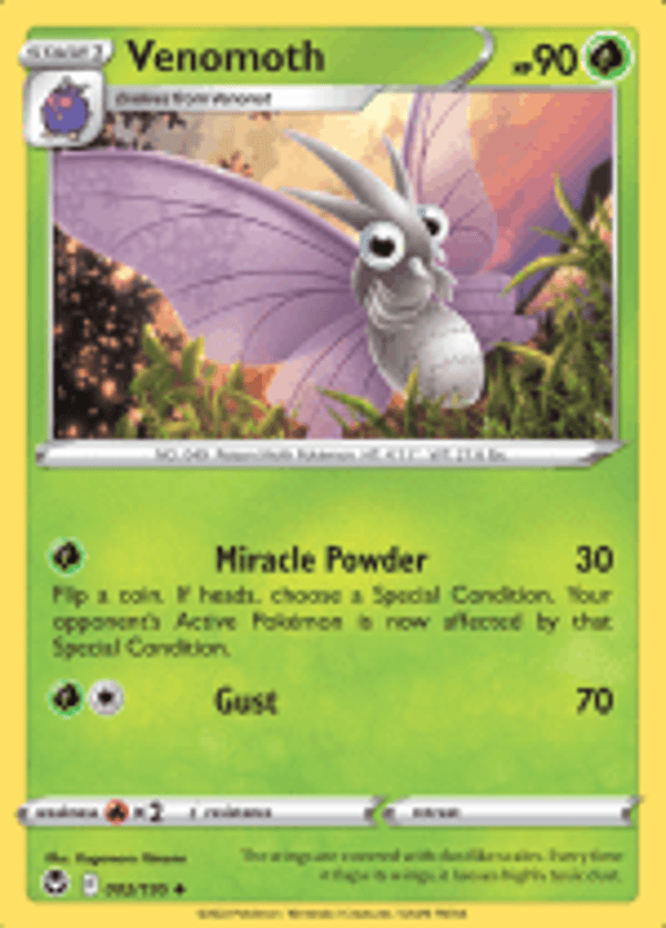 Venomoth 002/195 Reverse Holo Silver Tempest