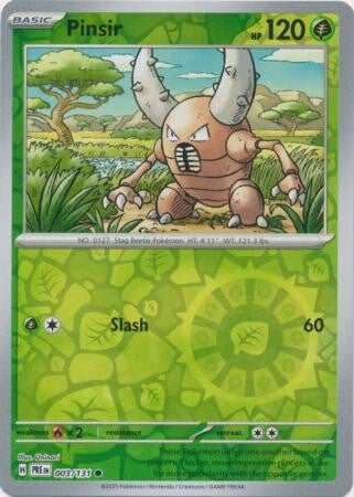 Pinsir 003/131 reverse holo Prismatic Evolutions