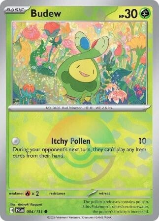 Budew 004/131 pokeball reverse holo Prismatic Evolutions