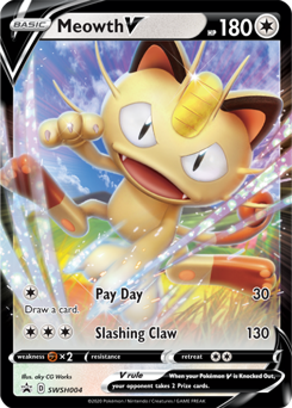 Meowth V swsh-004 Sword&Shield Promos