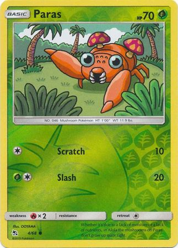 Paras 04/68 Reverse Holo Hidden Fates