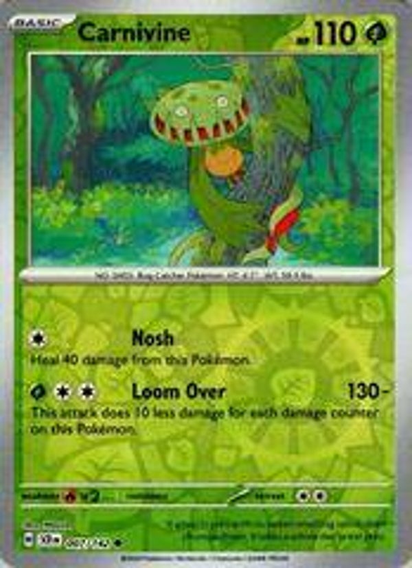 Carnivine 007/142 reverse holo Stellar Crown