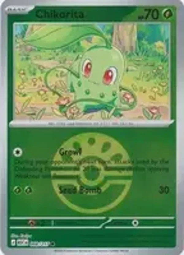 Chikorita 008/217 Reverse Holo Friend ball Ascended Heroes