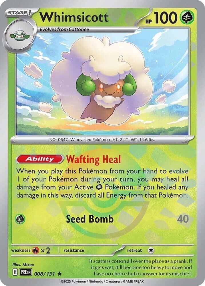 Whimsicott 008/131 Pokeball Prismatic Evolutions