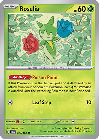 Roselia 008/162 reverse holo Temporal forces