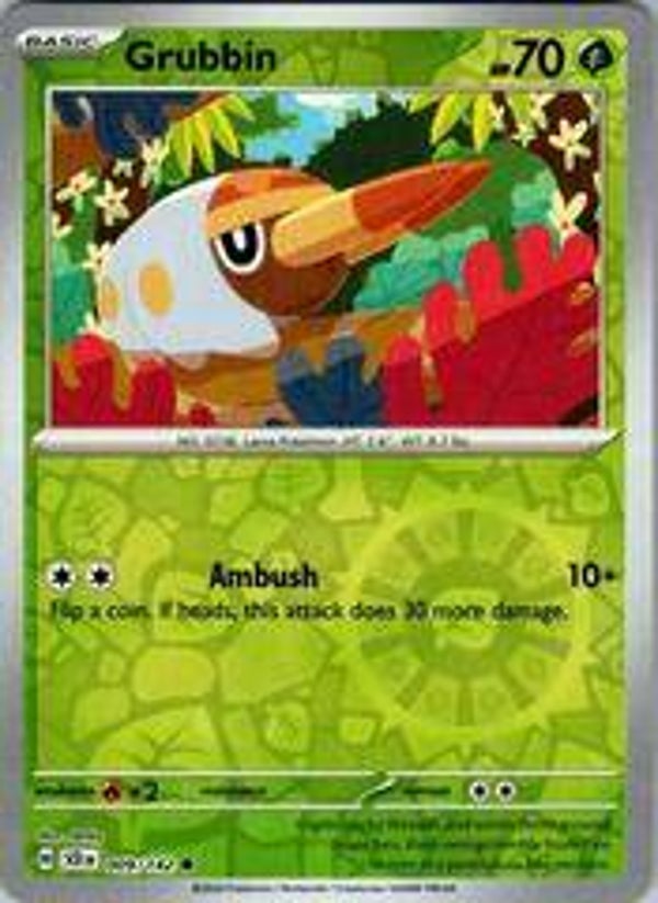 Grubbin 009/142 reverse holo Stellar Crown