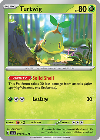 Turtwig 010/162 reverse holo Temporal forces