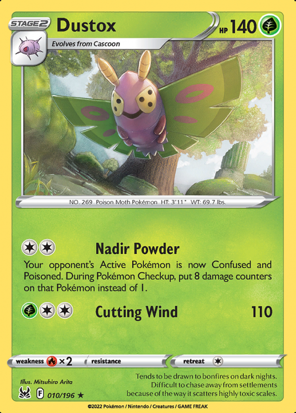 Dustox 010/196 Reverse Holo Lost Origin