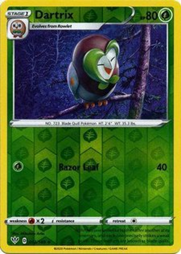 Dartrix 012/189 Reverse Holo Darkness Ablaze