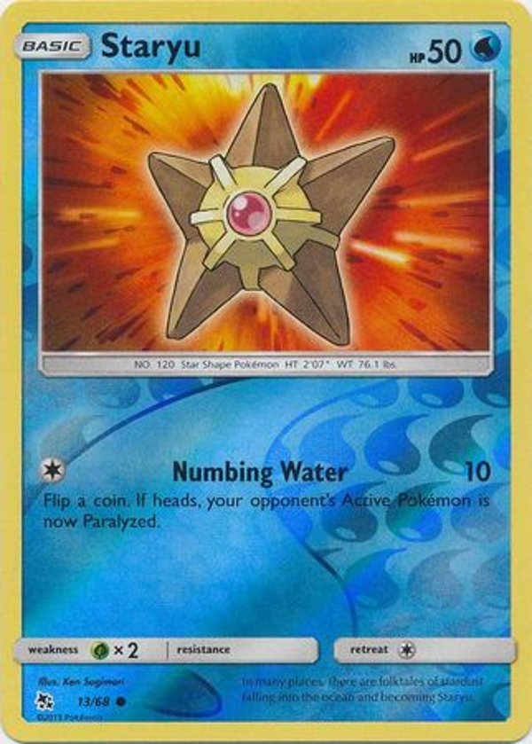 Staryu 13/68 Reverse Holo  Hidden Fates