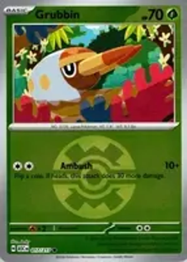 Grubbin 017/217 Reverse Holo Quick Ball Ascended Heroes