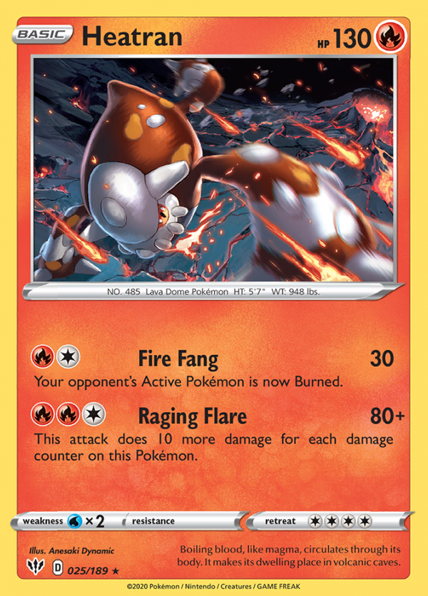 Heatran 025/189 holo Darkness Ablaze