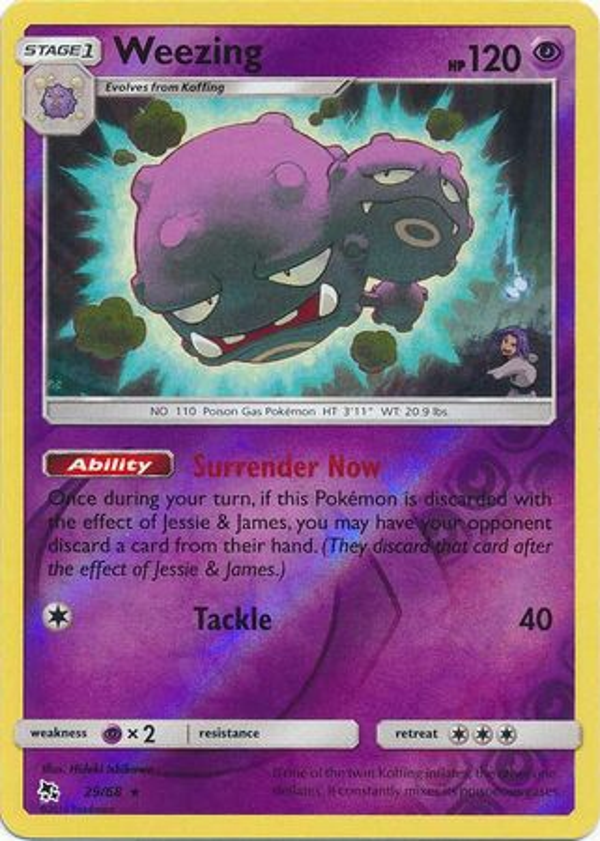 Weezing 29/68 Reverse Holo Hidden Fates
