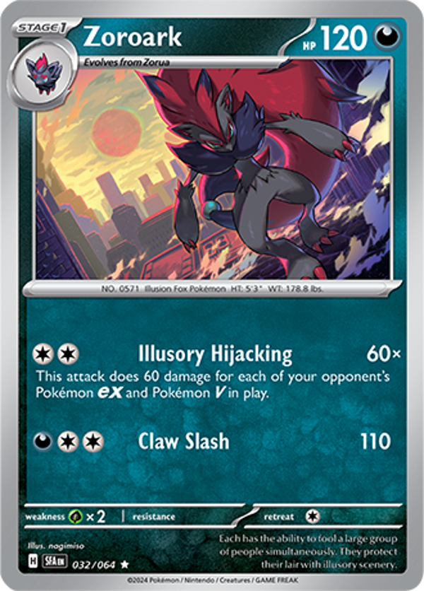 Zoroark 032/064 holo Shrouded fable