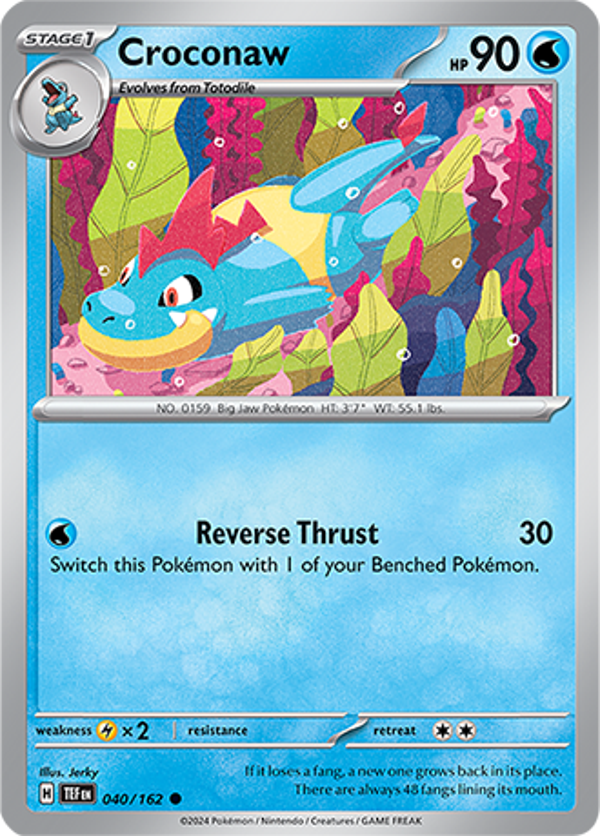 Croconaw 040/162 reverse holo Temporal forces