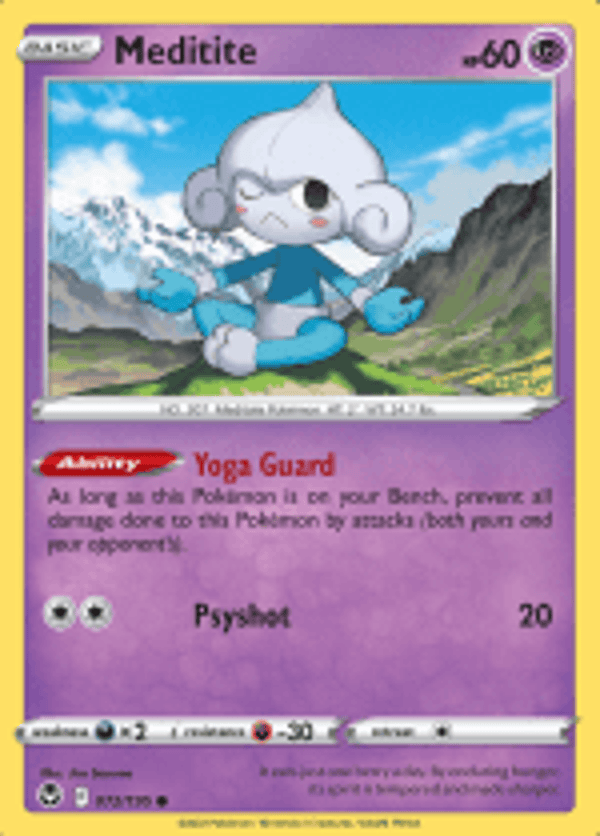 Meditite 072/195 Reverse Holo Silver Tempest