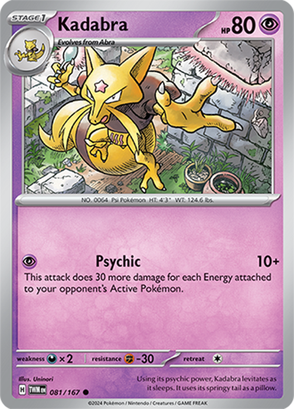 Kadabra 081/167 reverse holo Twilight Masquerade