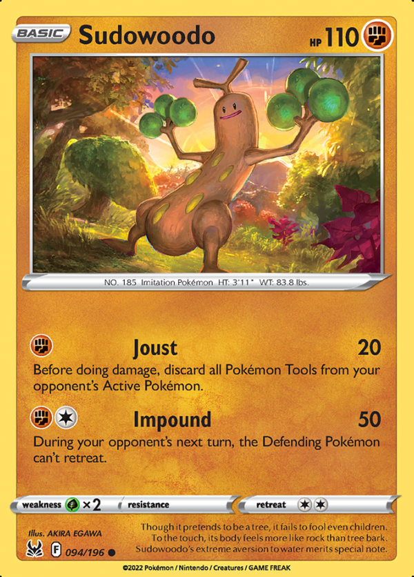 Sudowoodo  094/196 Reverse Holo Lost Origin