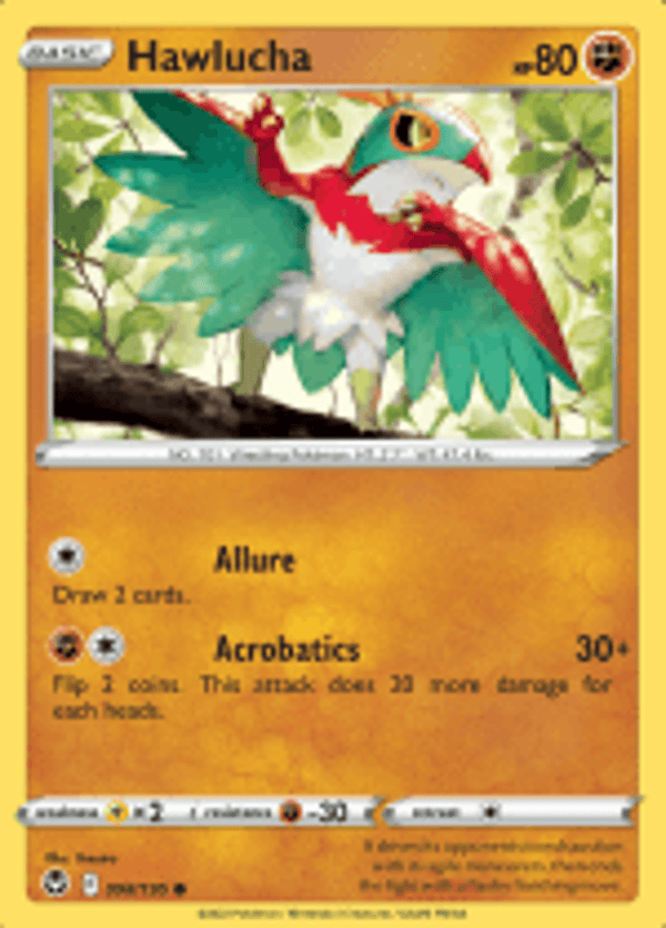 Hawlucha 098/195 Reverse Holo Silver Tempest