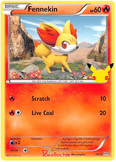 Fennekin 14/25 Promo 25TH ANNIVERSARY MC DONALD'S