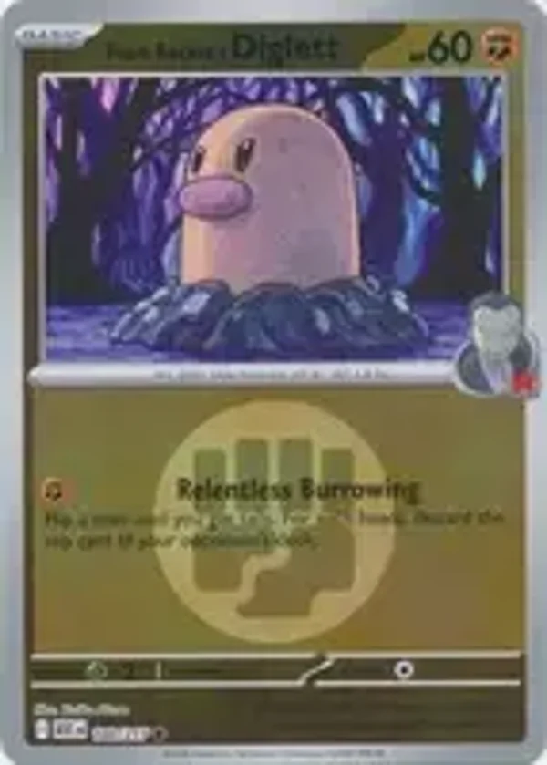 Team Rocket's Diglett 100/217 Reverse Holo Energy Ascended Heroes