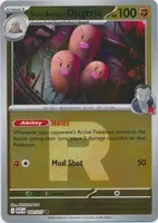 Team Rocket's Dugtrio 101/217 Reverse Holo Rocket Ascended Heroes