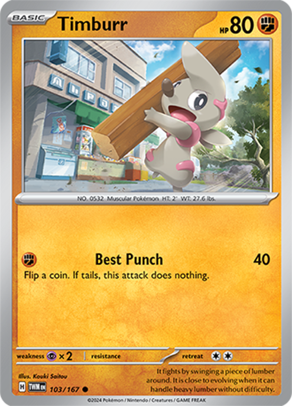 Timburr 103/167 reverse holo Twilight Masquerade