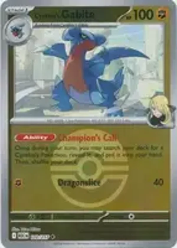 Cynthia's Gabite 110/217 Reverse Holo Poke Ball Ascended Heroes
