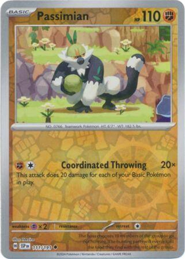 Passimian 111/191 reverse holo surging sparks