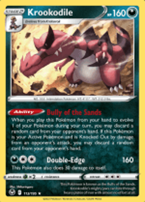 Krookodile 113/195 holo Silver Tempest