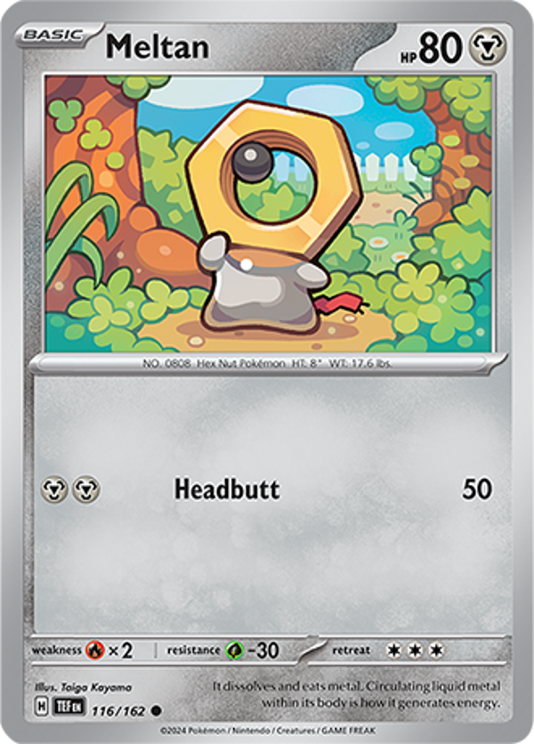 Meltan 116/162 reverse holo Temporal forces