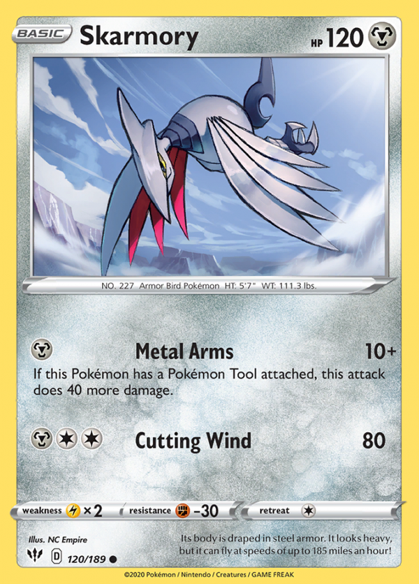 Skarmory 120/189 Reverse Holo Darkness Ablaze