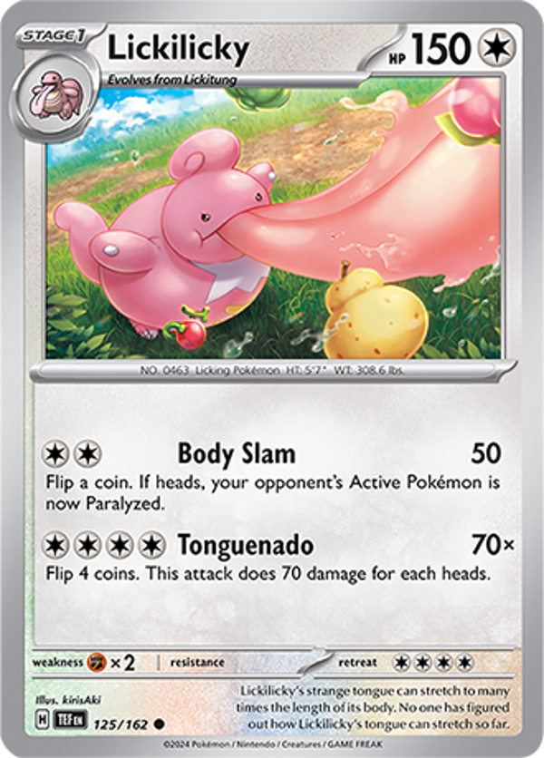 Lickilicky 125/162 reverse holo Temporal forces